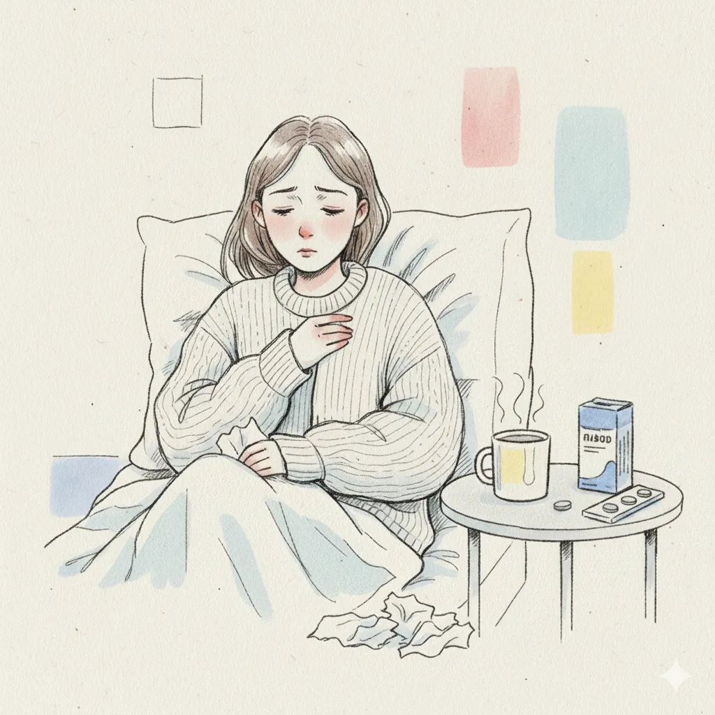 授乳中にママが風邪をひいたときの薬や休息について