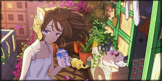 ループアニメを作ってみました|ベランダの風景と環境音