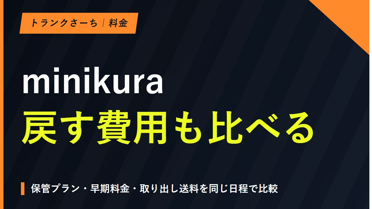 minikuraの料金｜プラン・取り出し送料と総費用を比較のサムネイル
