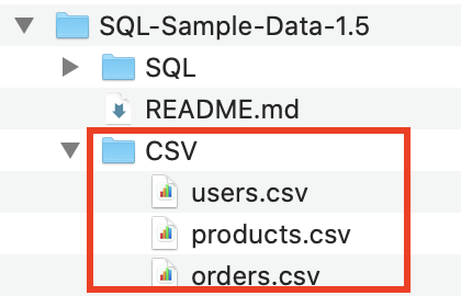 図2.2：CSVファイル設置場所