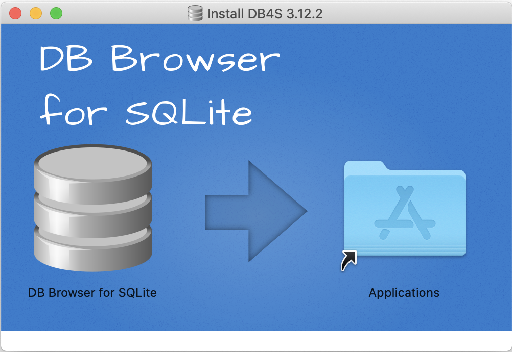 図2.4：DB Browser for SQLiteのインストール（macOS版）