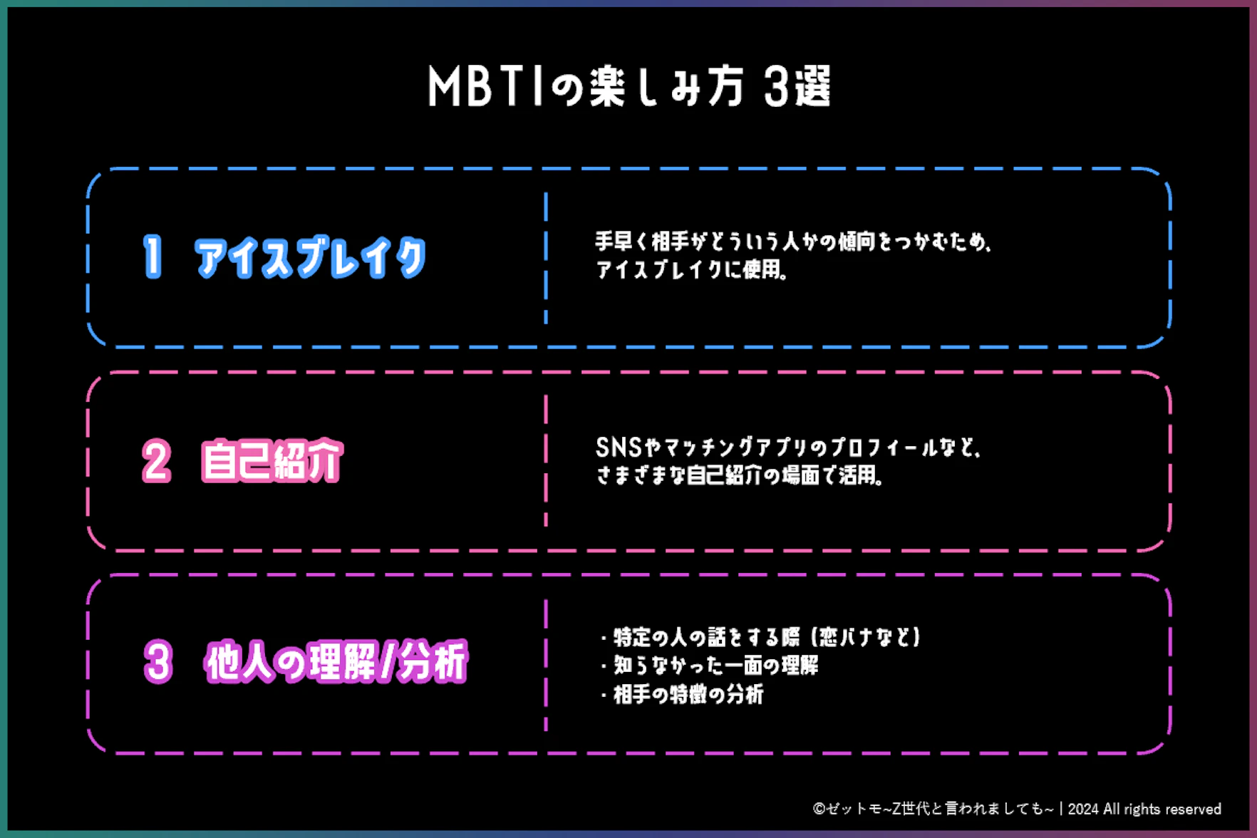 MBTIの楽しみ方3選