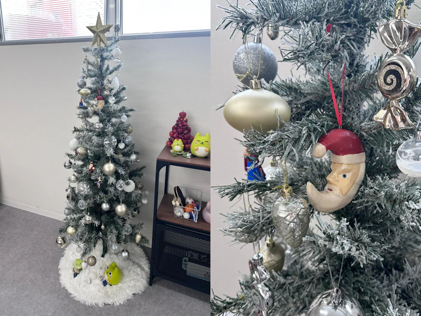 クリスマスツリーとオーナメント