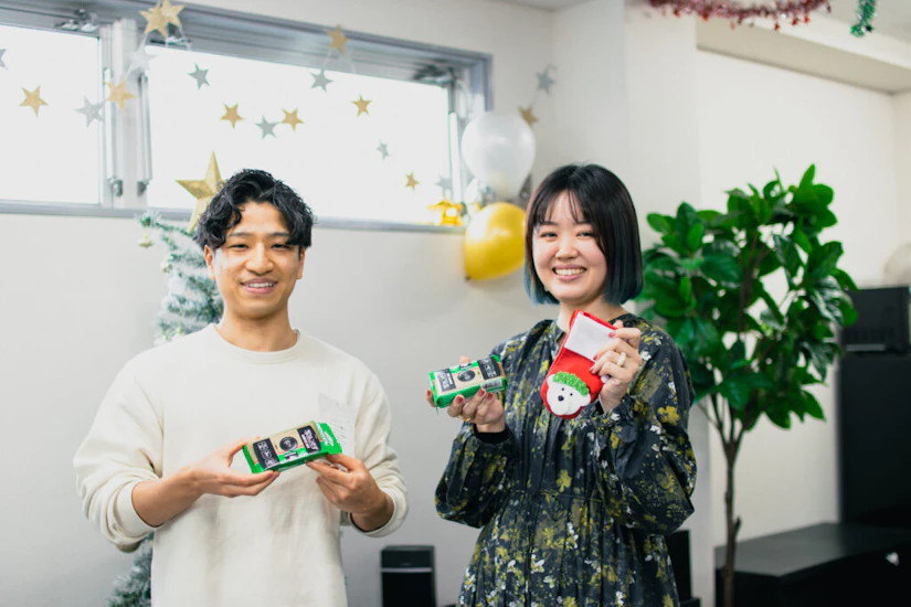 写ルンですをもらったメンバー2人