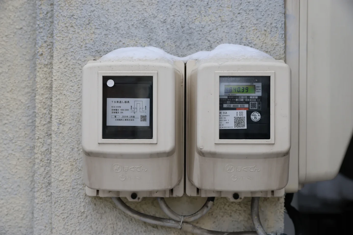 住宅の電力量計（スマートメーター・kWhの計測）