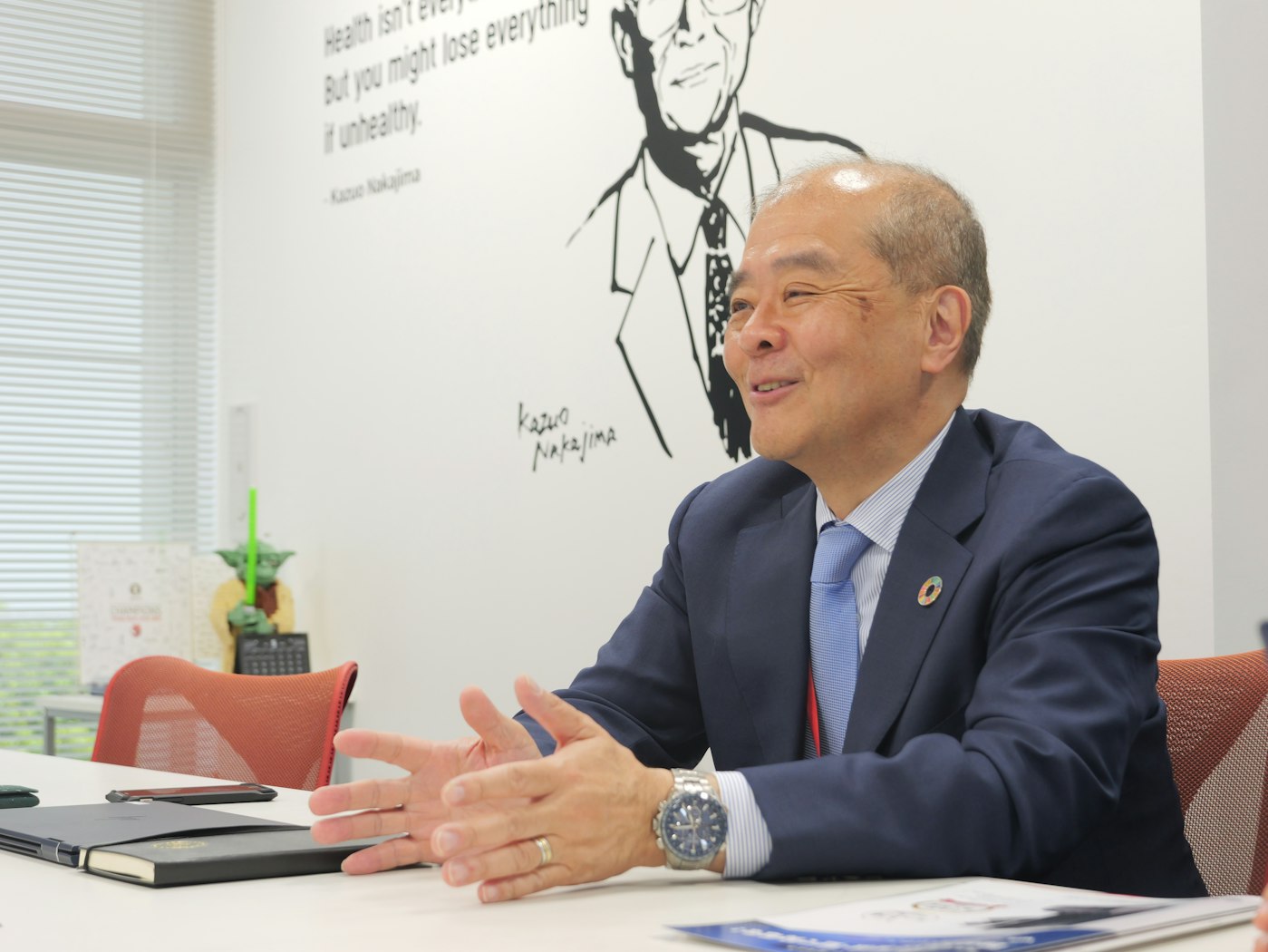 インタビュー中の一枚