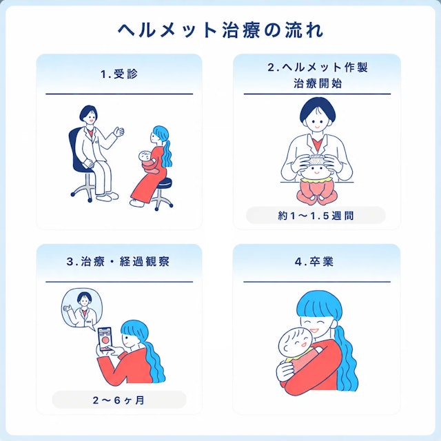 ヘルメット治療の流れ