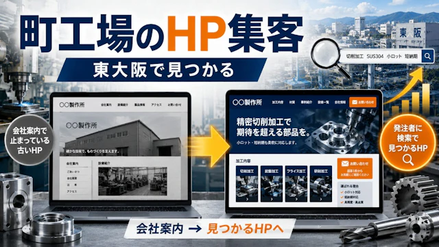 町工場のHP集客|東大阪の発注者に見つかる「会社案内サイト」の作り替え方
