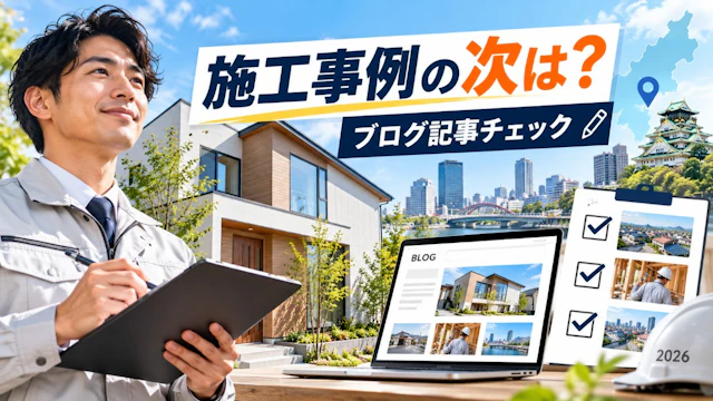 大阪の工務店のHPブログ|施工事例の次に書くべき記事チェックリスト【2026】