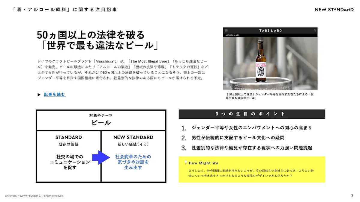 「ビール」における、新しい価値(イミ)とは?
