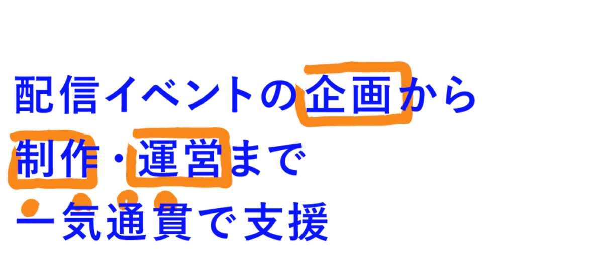 配信イベントの企画から制作・運営まで一気通貫で支援