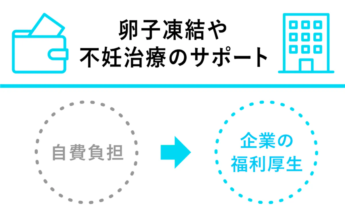 卵子凍結や不妊治療のサポート　自費負担→企業の福利厚生