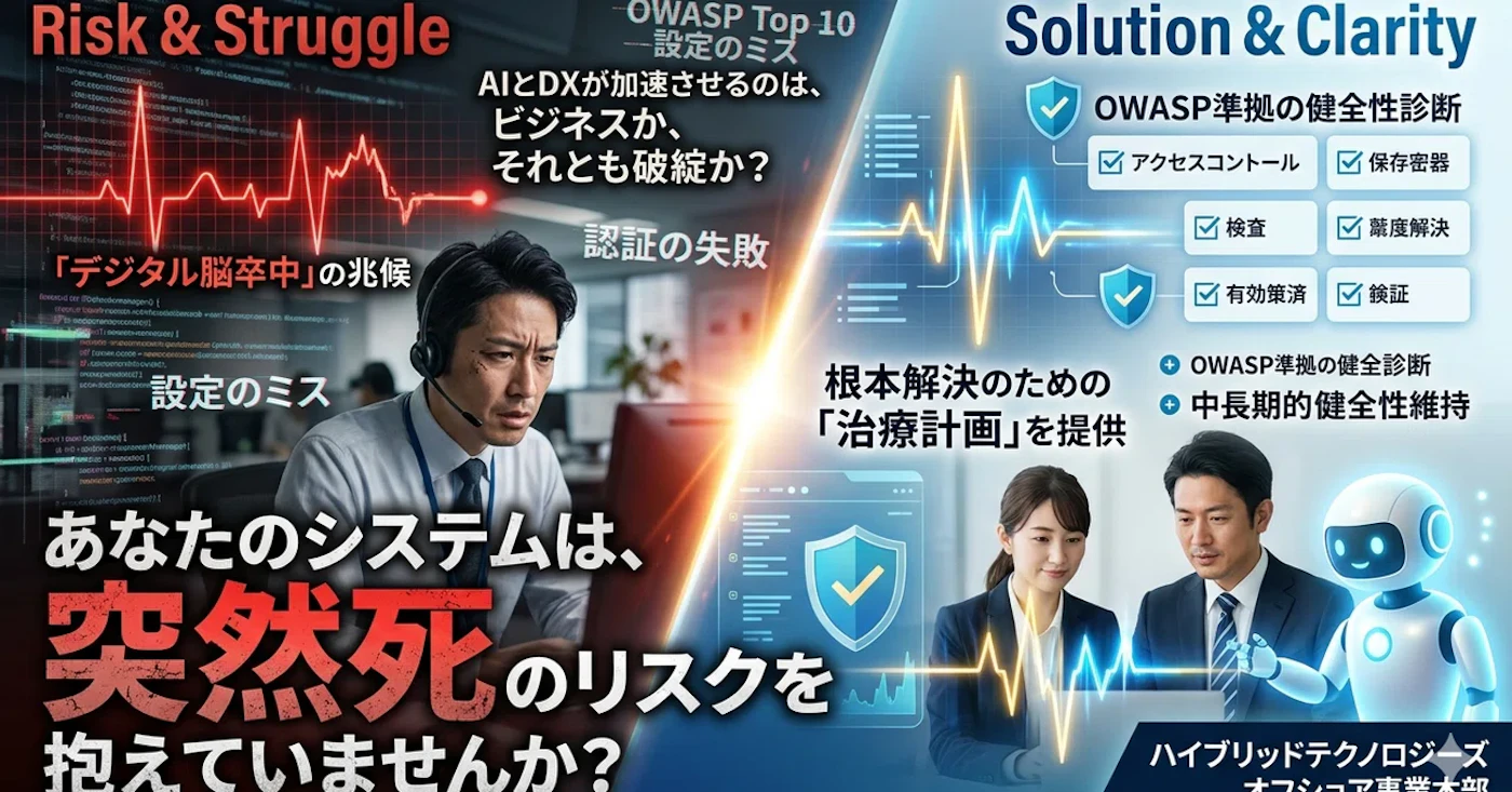 あなたのシステムは「デジタル脳卒中」のリスクを抱えていませんか?――攻めのDXを支える、OWASP準拠の「健康診断」