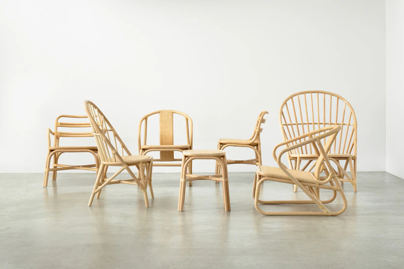 ▲DRILL DESIGNによるラタン家具のコレクションTOU / Photo:Takumi Ota