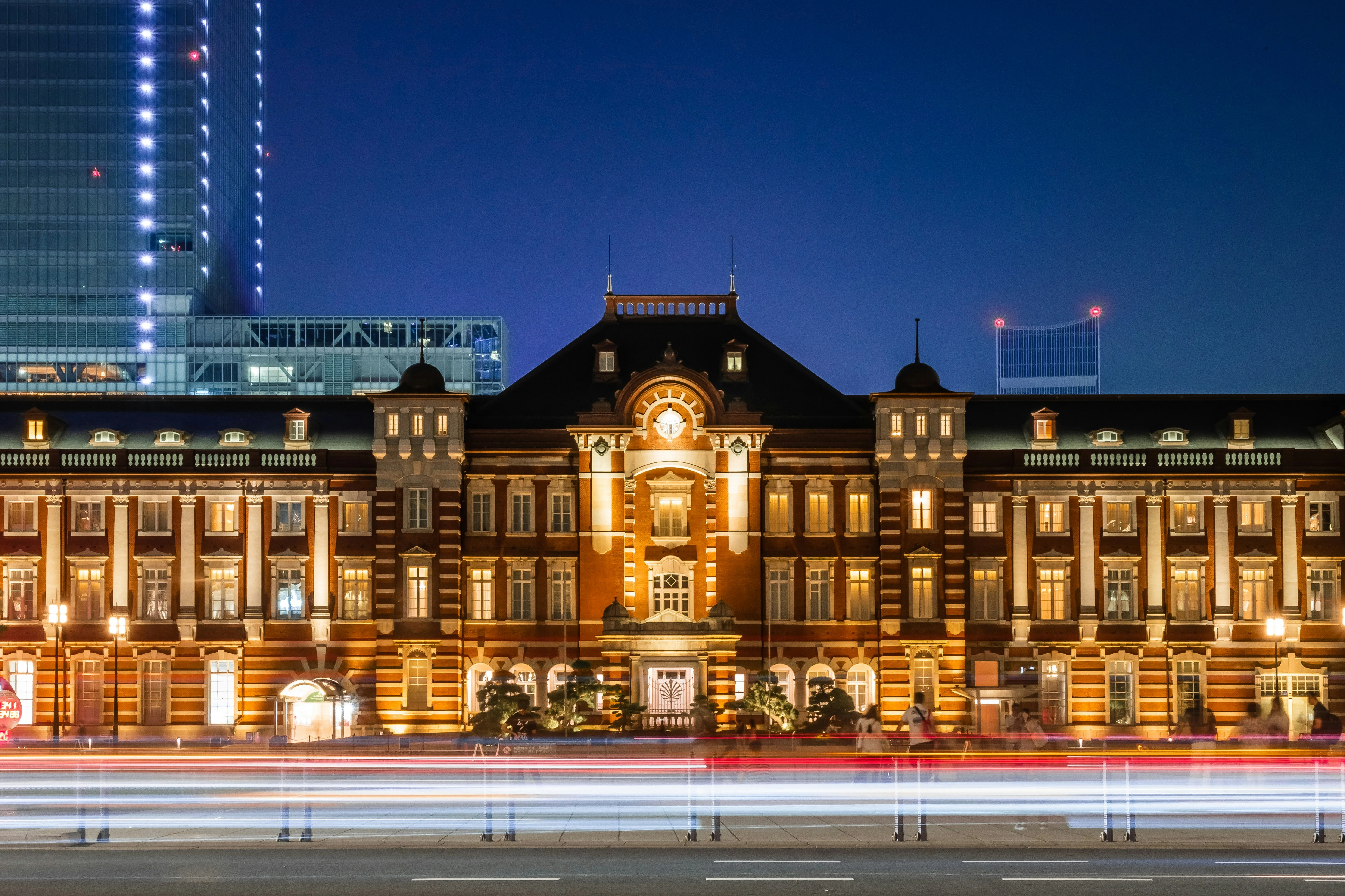 Tokyo Station exterior, a major Shinkansen hub serving Tokyo and the Kanto area.