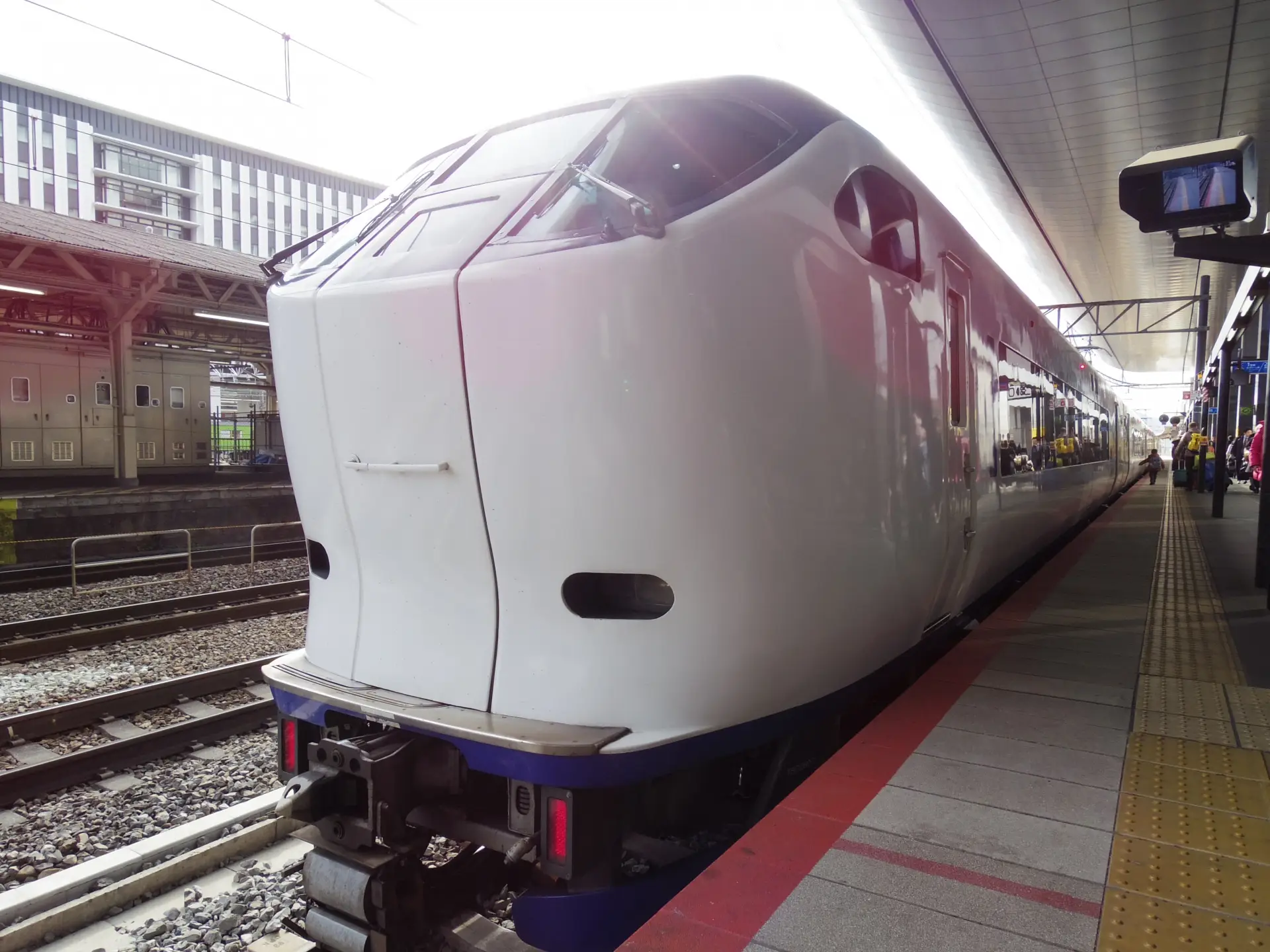 Haruka Limited Express train waiting at Kyoto Station platform