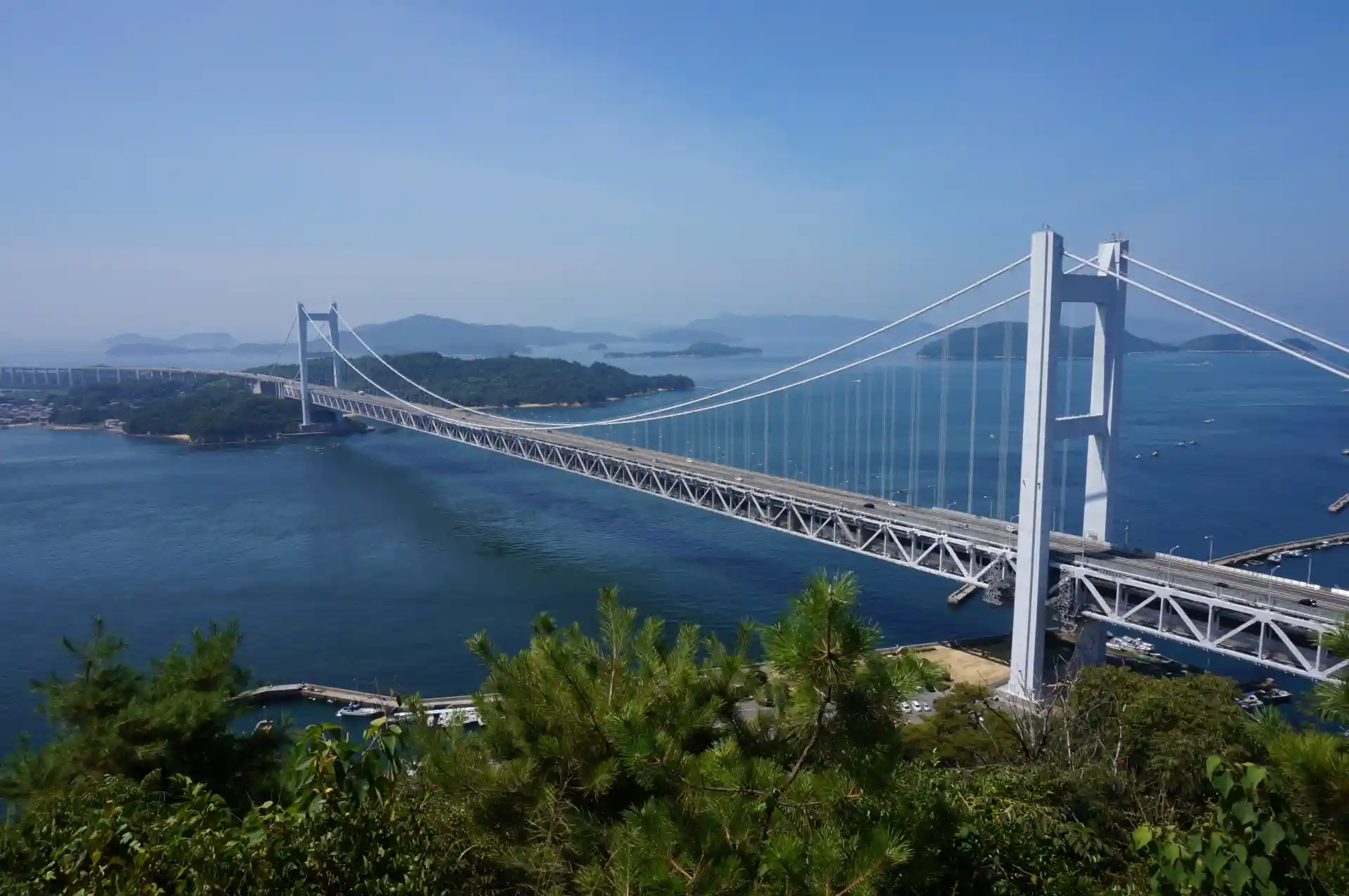 Seto Ohashi Bridge connecting Okayama and Takamatsu across the Seto Inland Sea