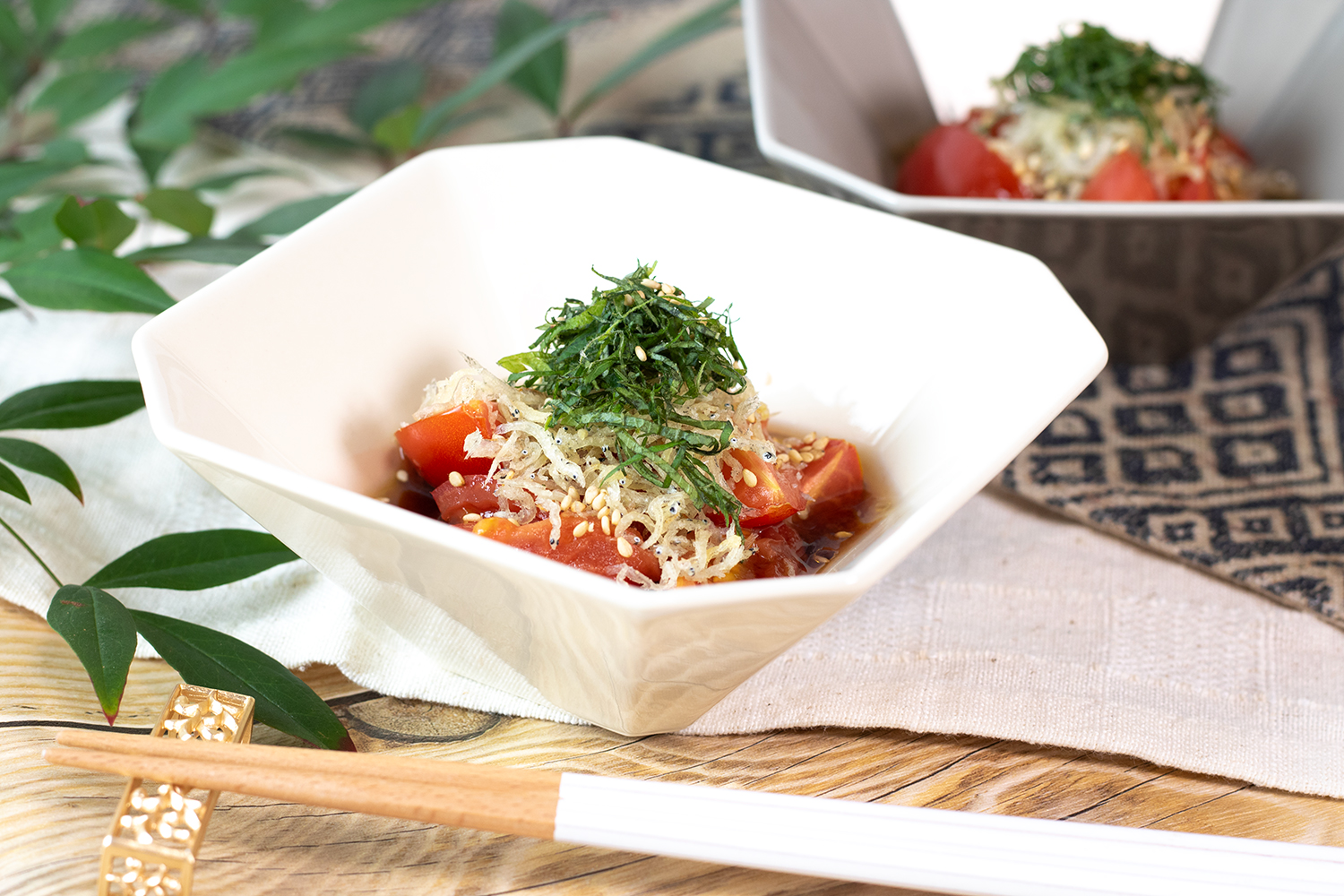 ハイギャバトマトとジャコのサラダ／レシピ_作り方