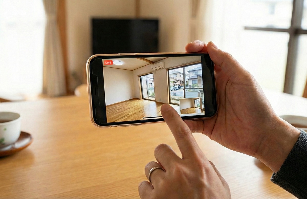 スマホでオンライン内見を利用している