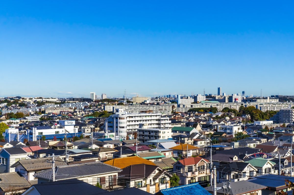 横浜市南部の街並み。