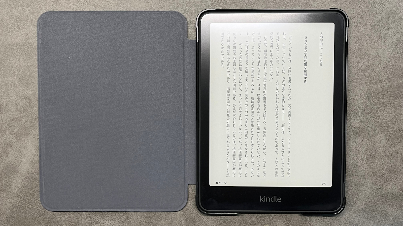 Kindle Paperwhiteカバー装着時