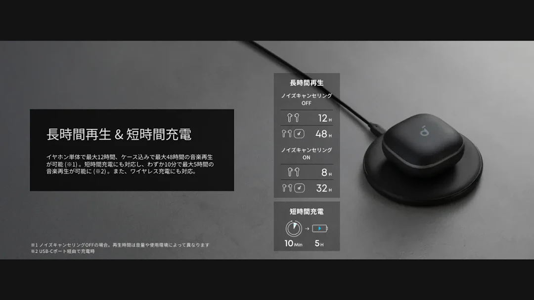 Soundcore Liberty 5のバッテリー性能