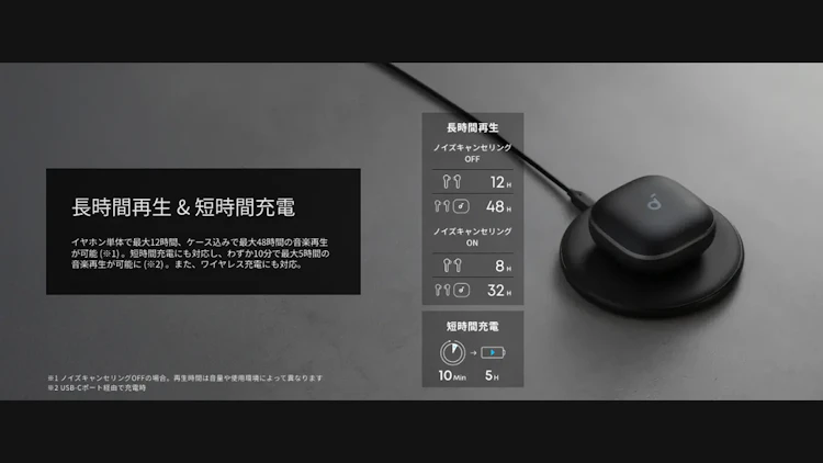 Soundcore Liberty 5のバッテリー性能