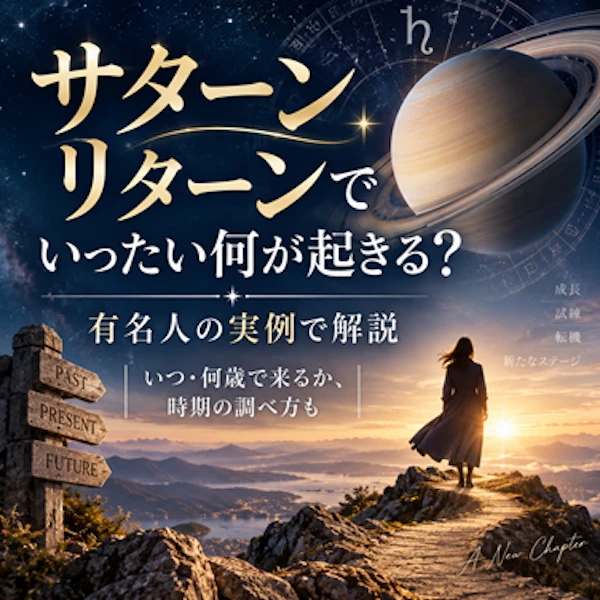 サターンリターンでいったい何が起きる?有名人の実例で解説|いつ・何歳で来るか、時期の調べ方も