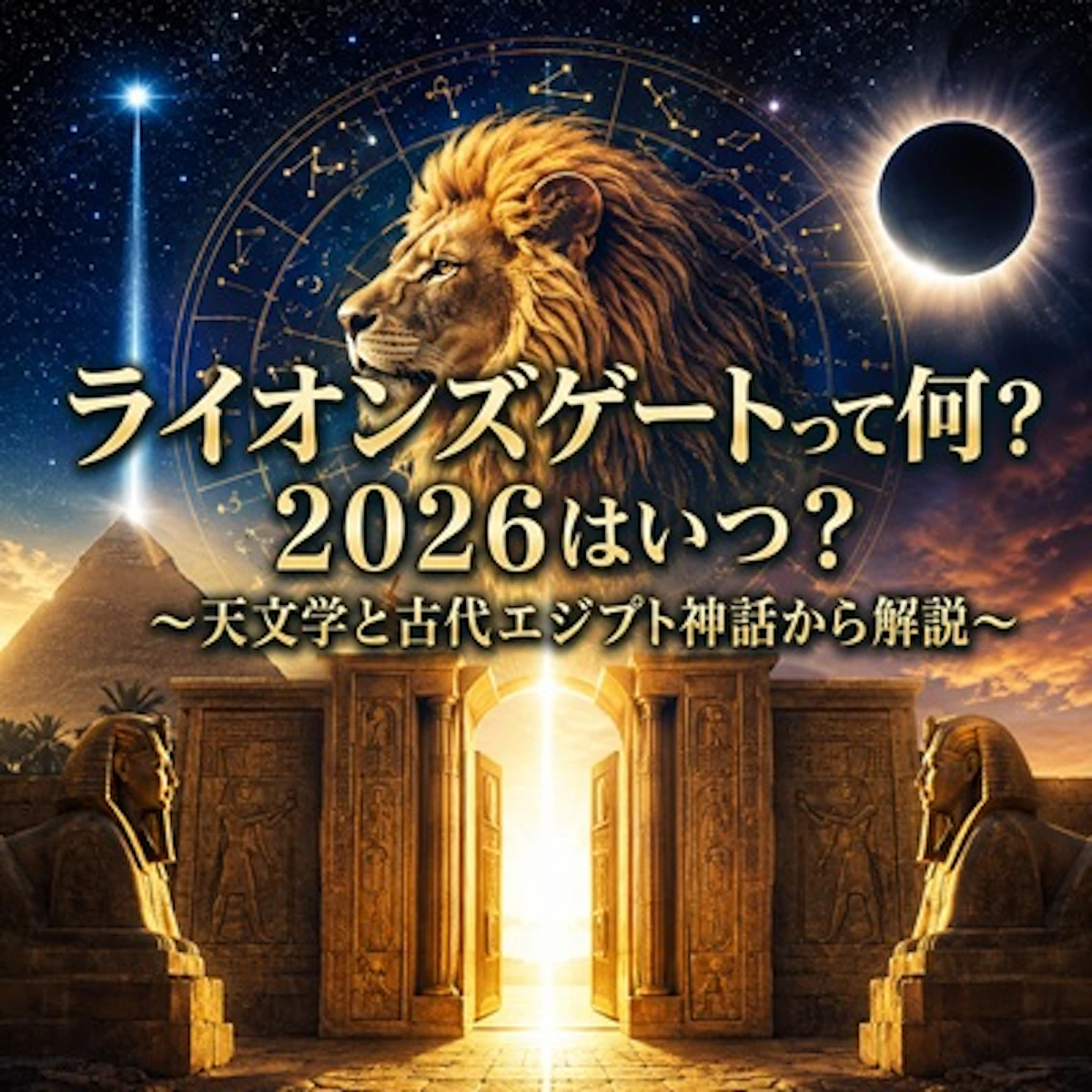 ライオンズゲートって何？2026はいつ？～天文学と古代エジプト神話から解説～