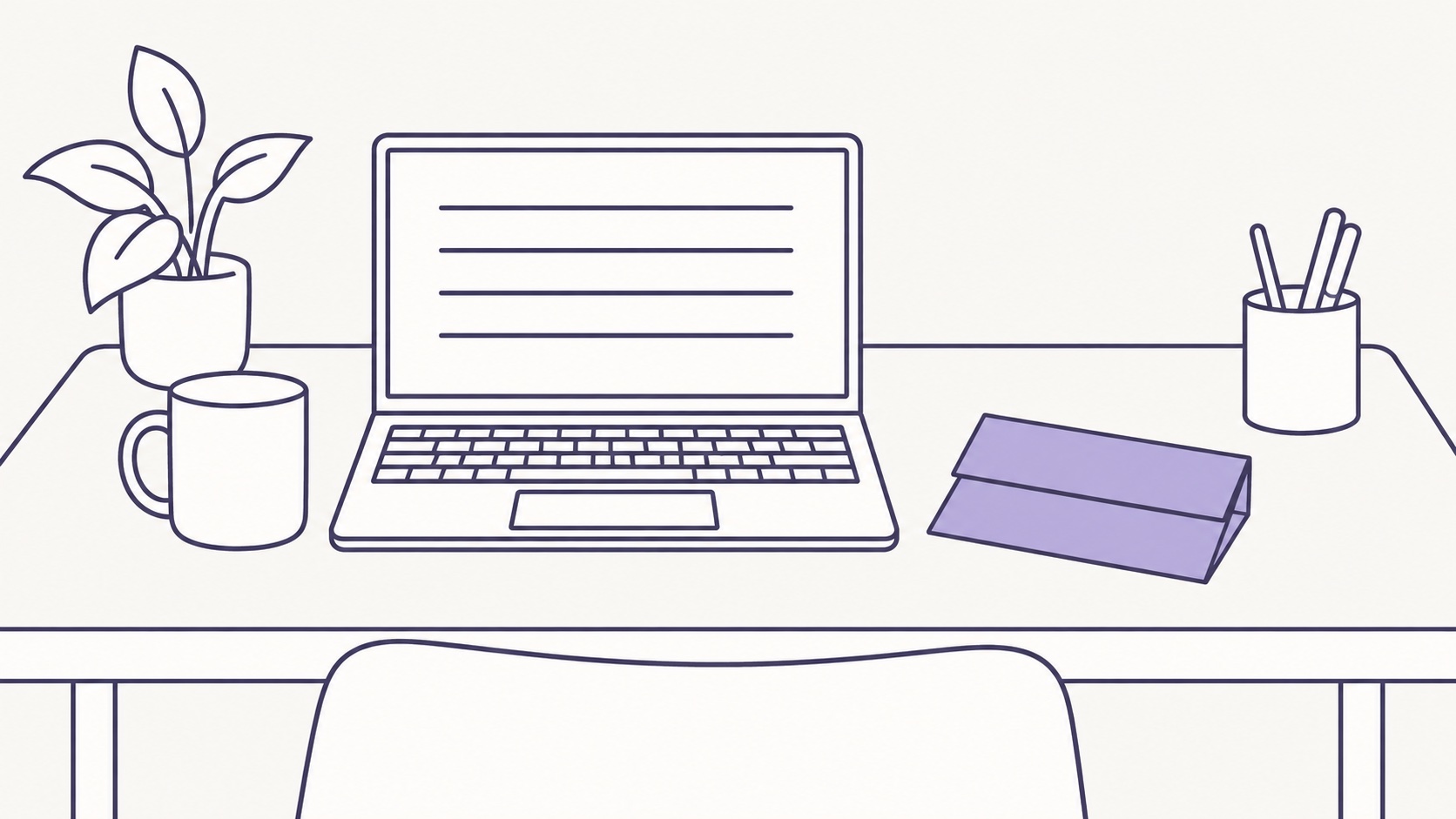 A desk with an open laptop and a printed letter folded in thirds