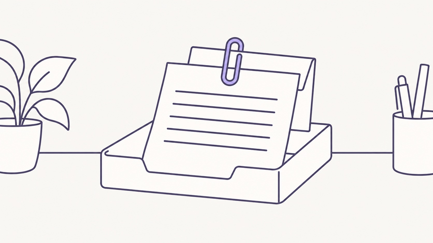A letter tray holding a letter with a copy clipped behind it