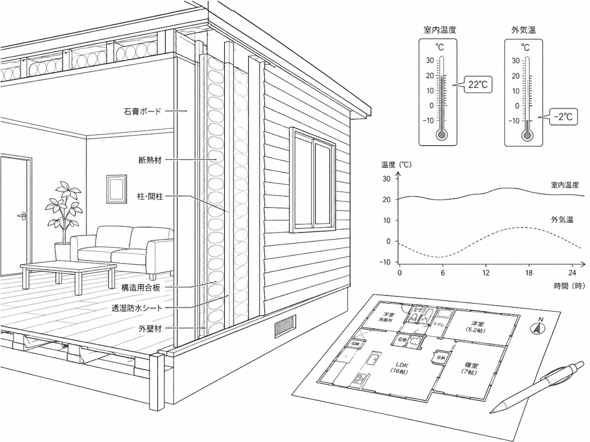 高気密・高断熱住宅の断熱性能をデータで見える化する — SwitchBot温湿度計による外気影響の計測