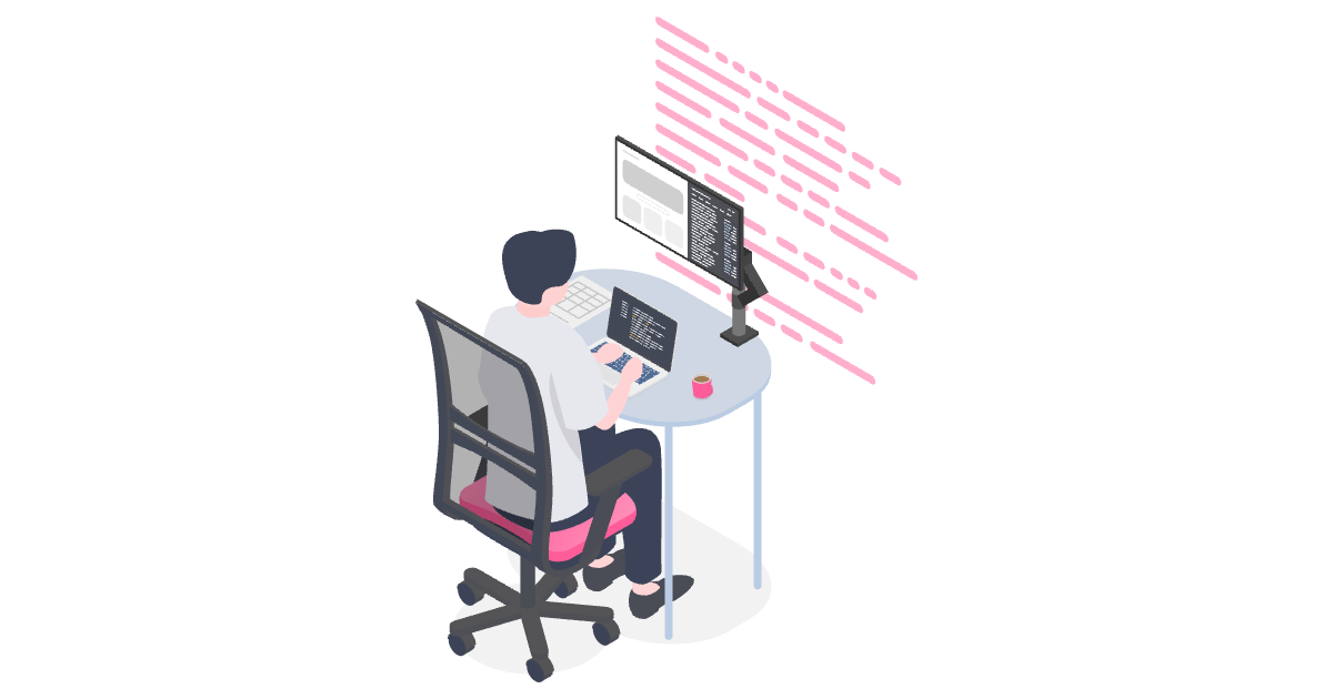 コーディング1 アイソメトリック イラスト | アイソメラボ | 商用可のフリー立体イラスト素材サイト