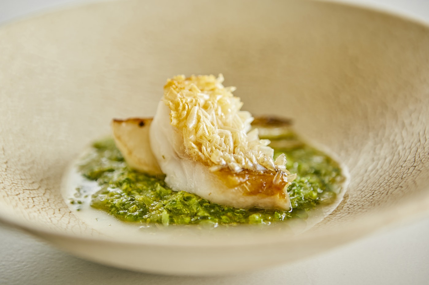 (Example) Grilled sweet sea bream with herb butter sauce