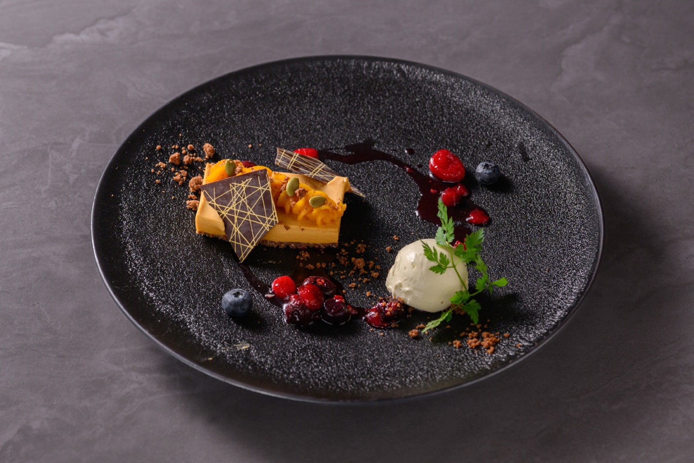 (Dessert) Pumpkin and caramel mousse