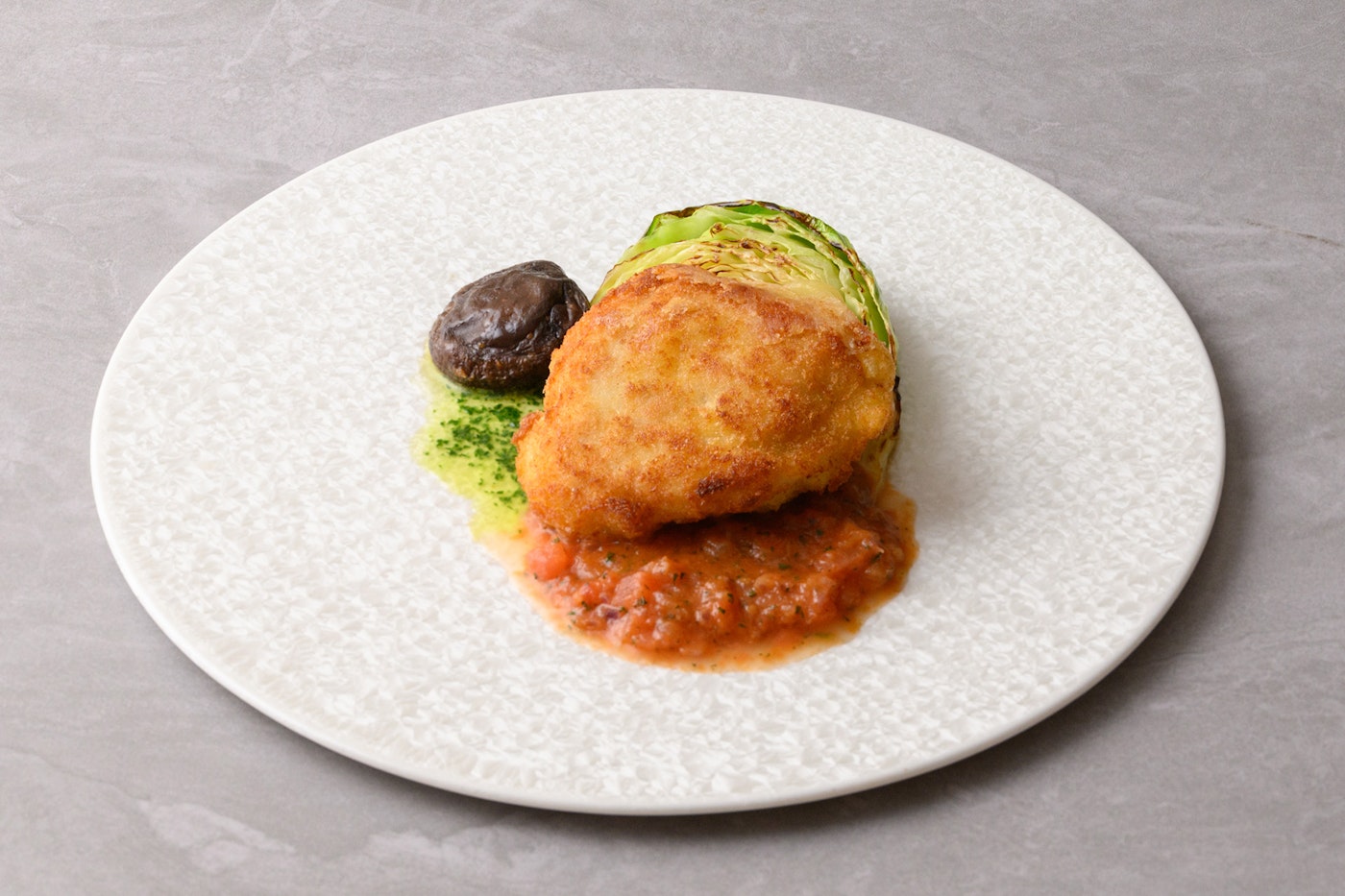 京丹波地鶏のチキンコルドンブルー トマトクリームソース