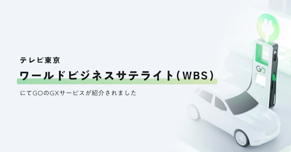 テレビ東京『ワールドビジネスサテライト(WBS)』でGOのGXサービスが紹介されました