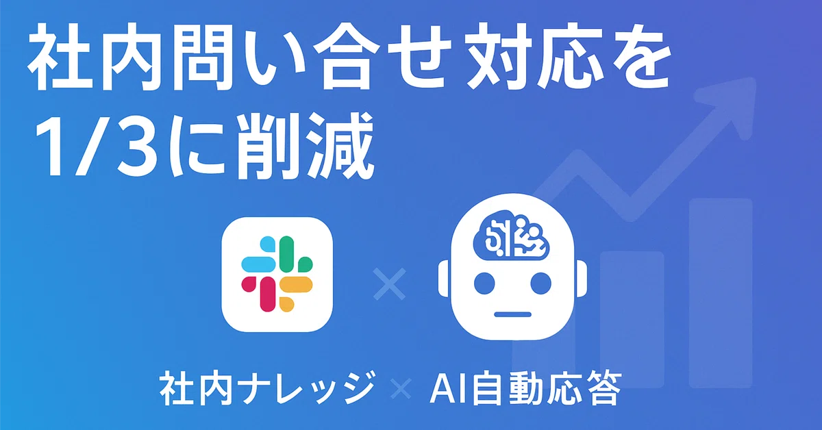 社内問い合わせ対応を1/3に削減|社内ナレッジをAIで即座に回答するSlack Bot構築ガイド