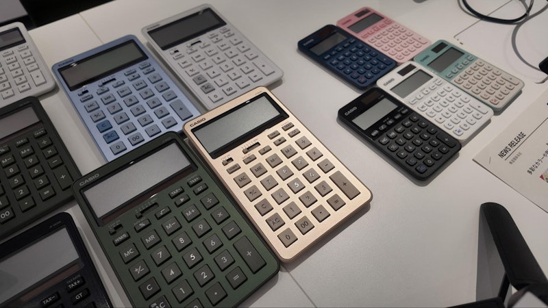 カシオの様々な電卓