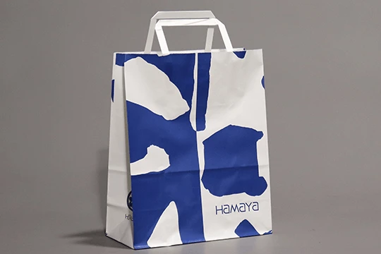 浜屋, 一般用 ミニサイズ 岩田屋と同じデザインを使用している。このミニサイズのみ紙平紐、他サイズは紙三本紐。