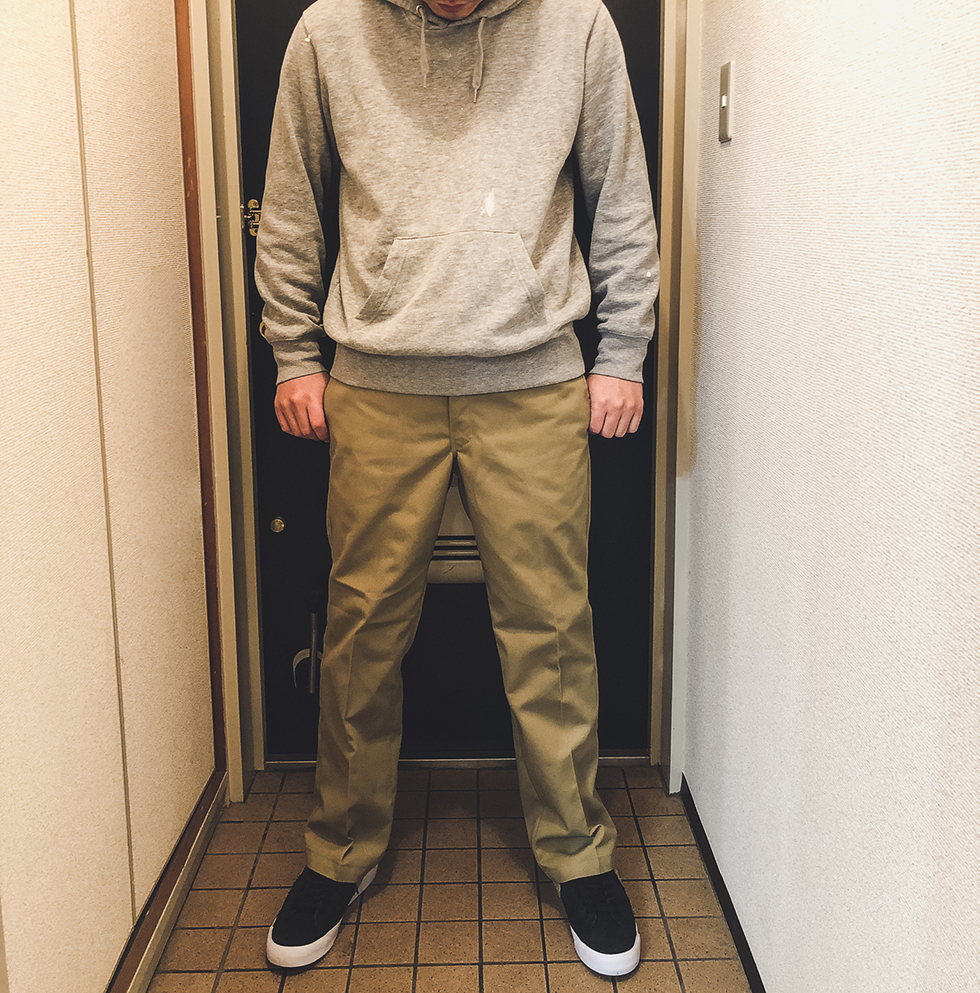 Dickies 874 34インチ 着用イメージ(フロント)