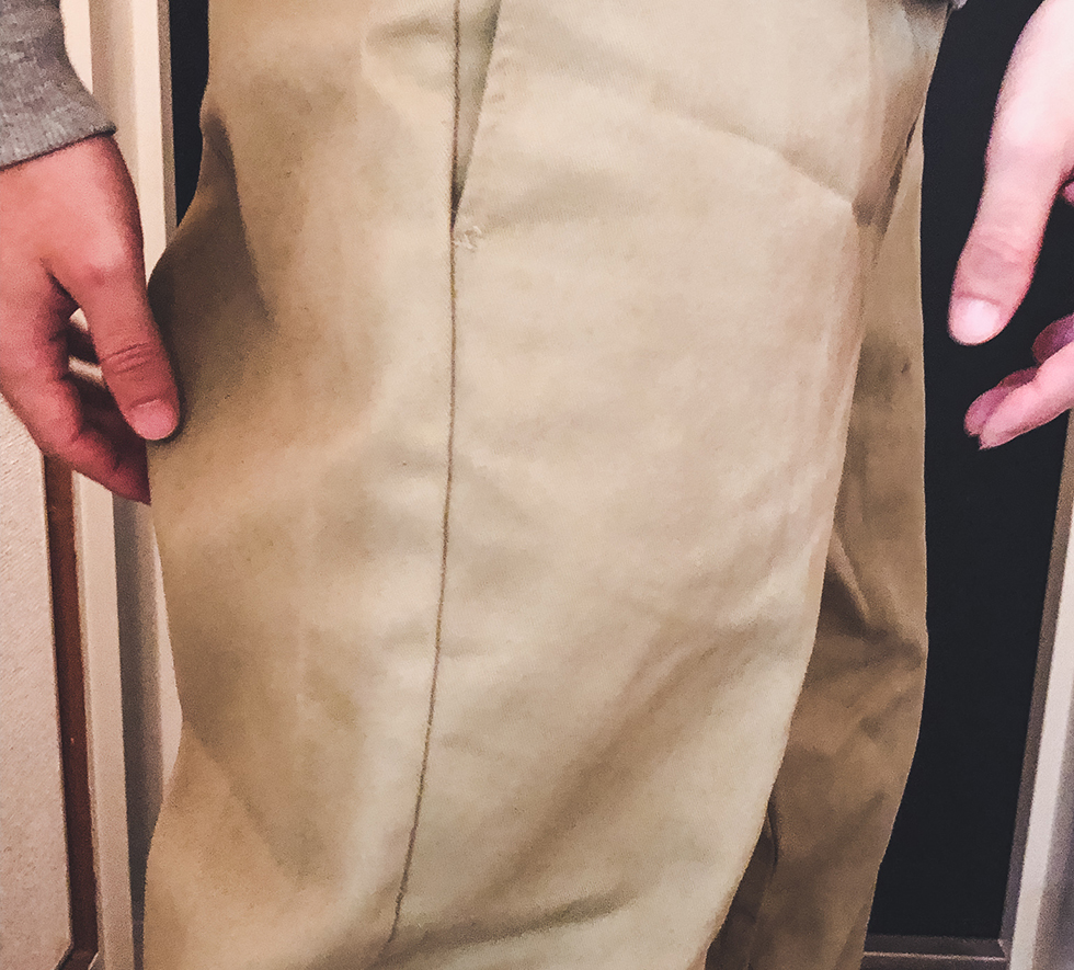 Dickies 874 36インチ 着用イメージ(サイドシルエット)