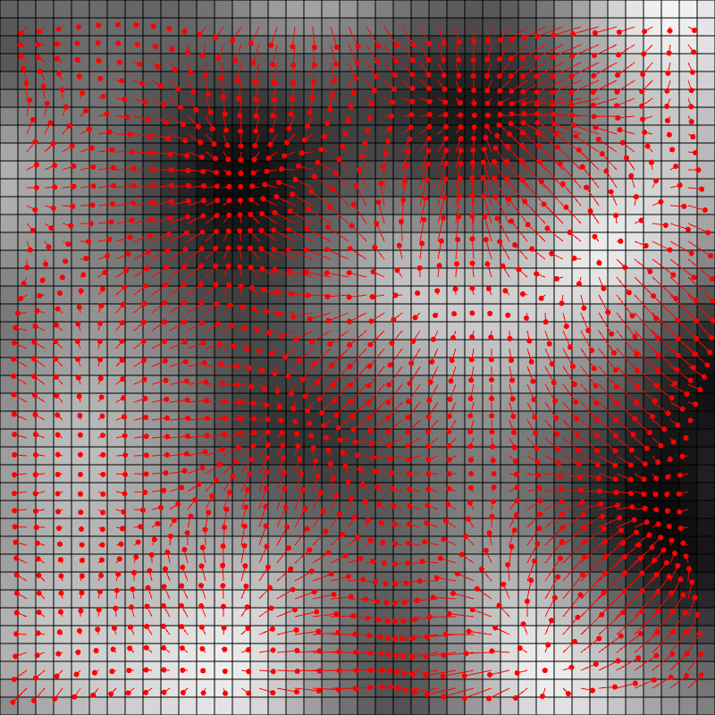 pixi.jsで二次元スカラー場の勾配を可視化
