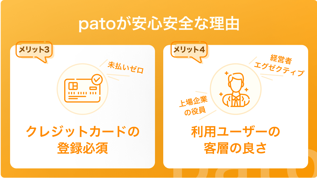 patoが安心安全な理由
