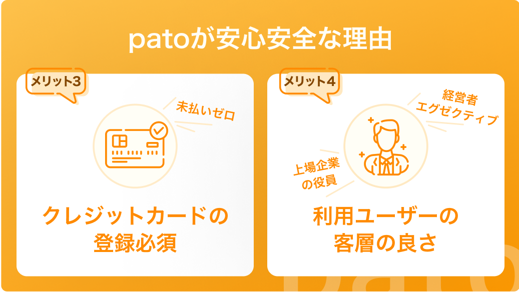 patoが安心安全な理由