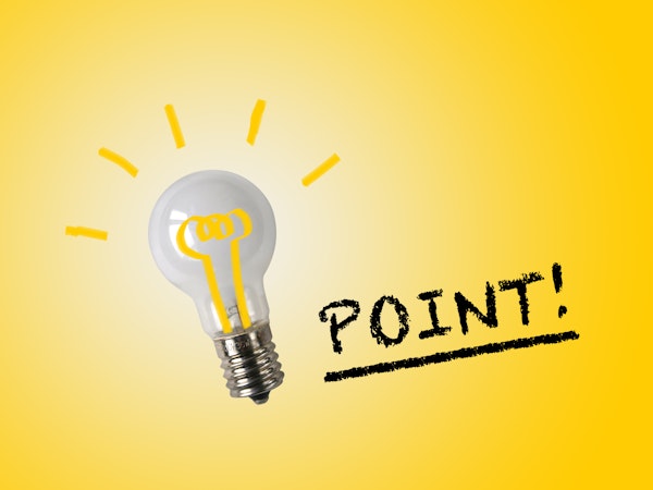 電球とPOINT!と書かれた画像