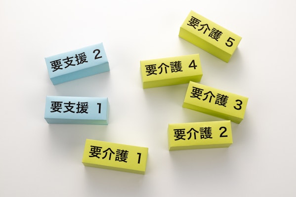 要介護度が書かれたブロック