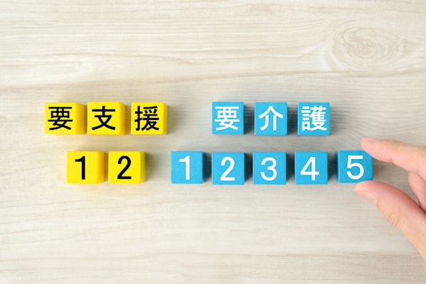 介護認定により判定される要介護度の種類