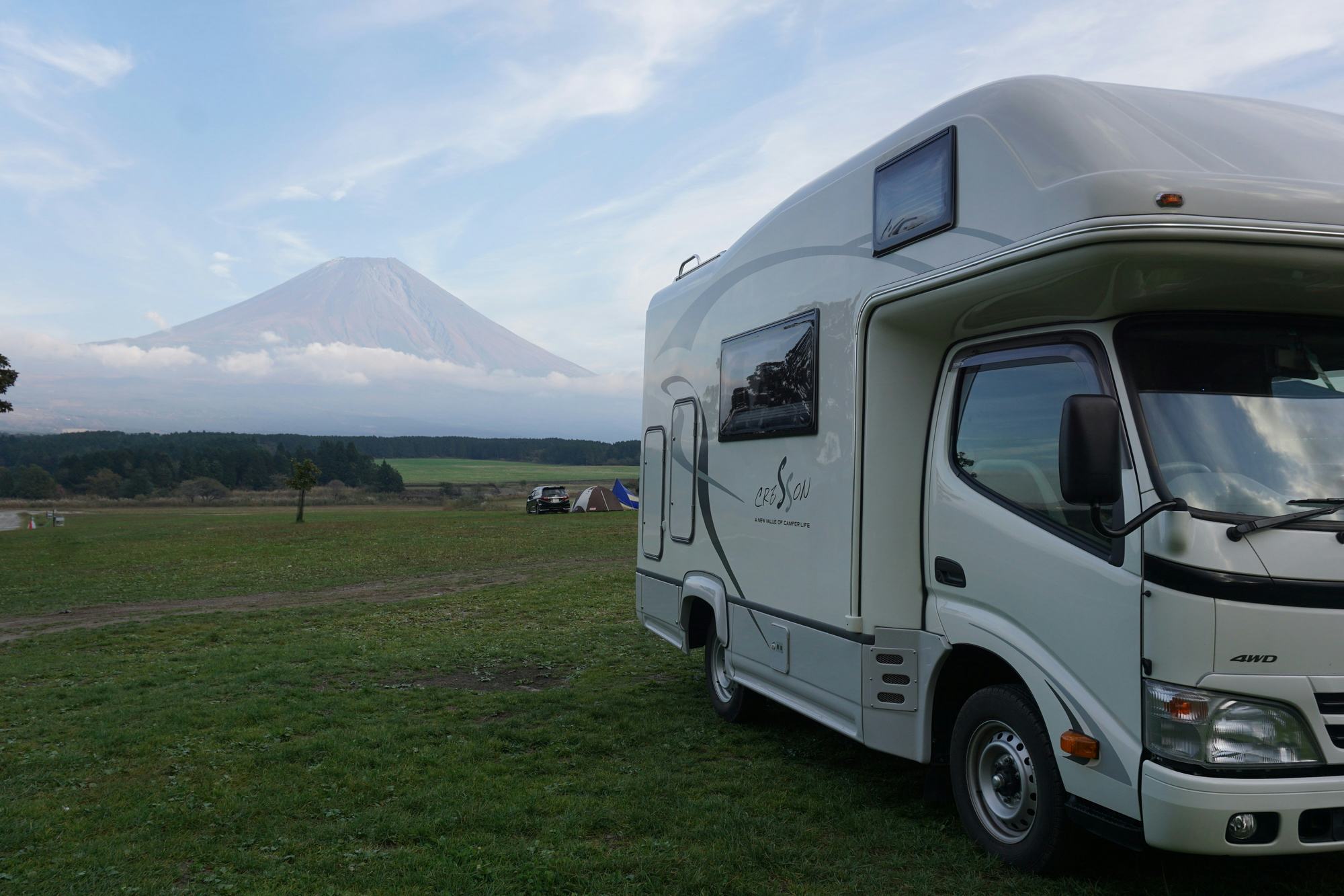 【絕景!富士山近在眼前】駕駛露營車盡情享受露營聖地