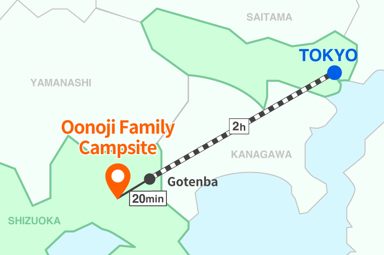 The course when coming Gotenba by Car.